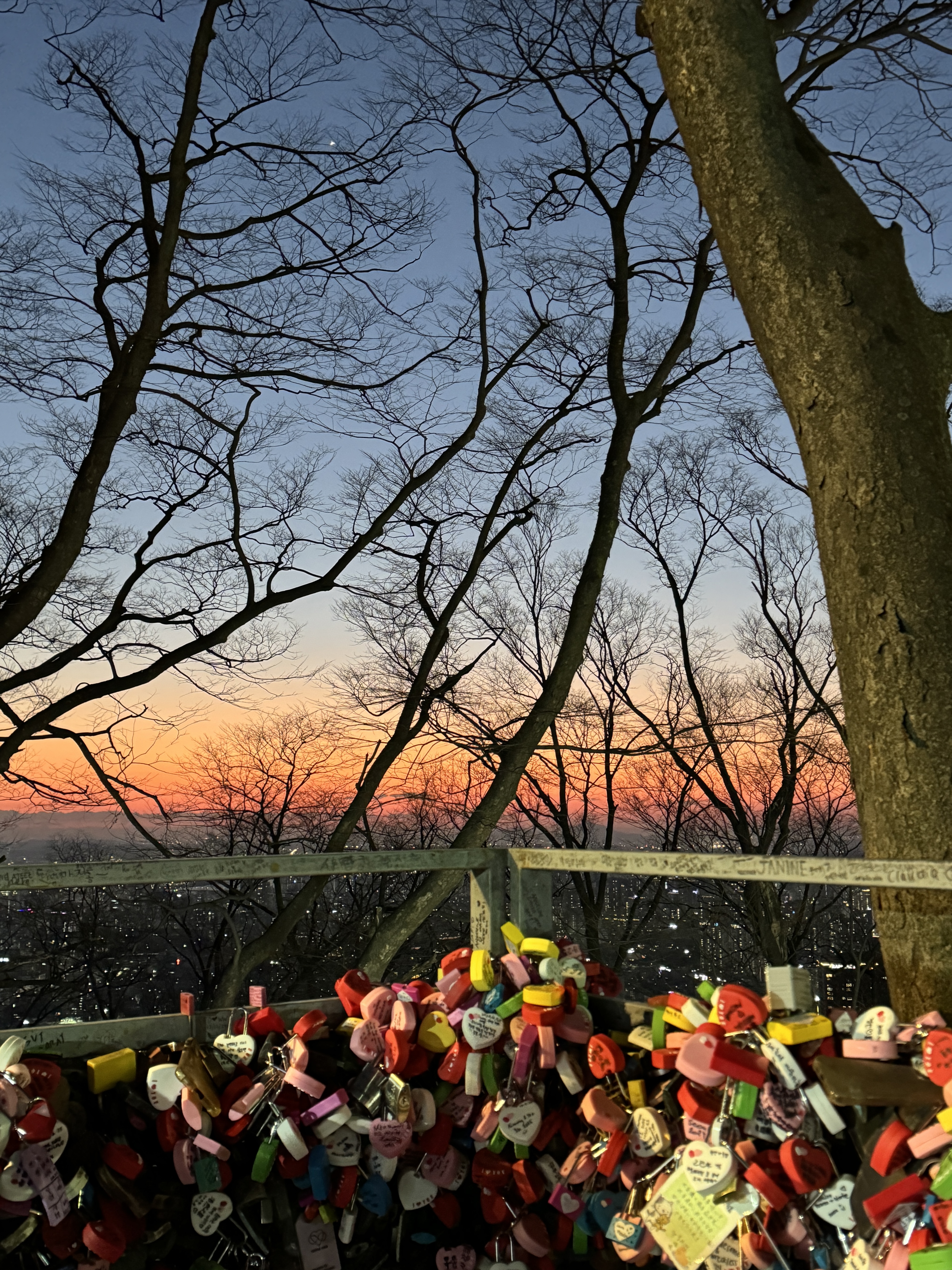 Watch the sunset at the N Seoul Tower
