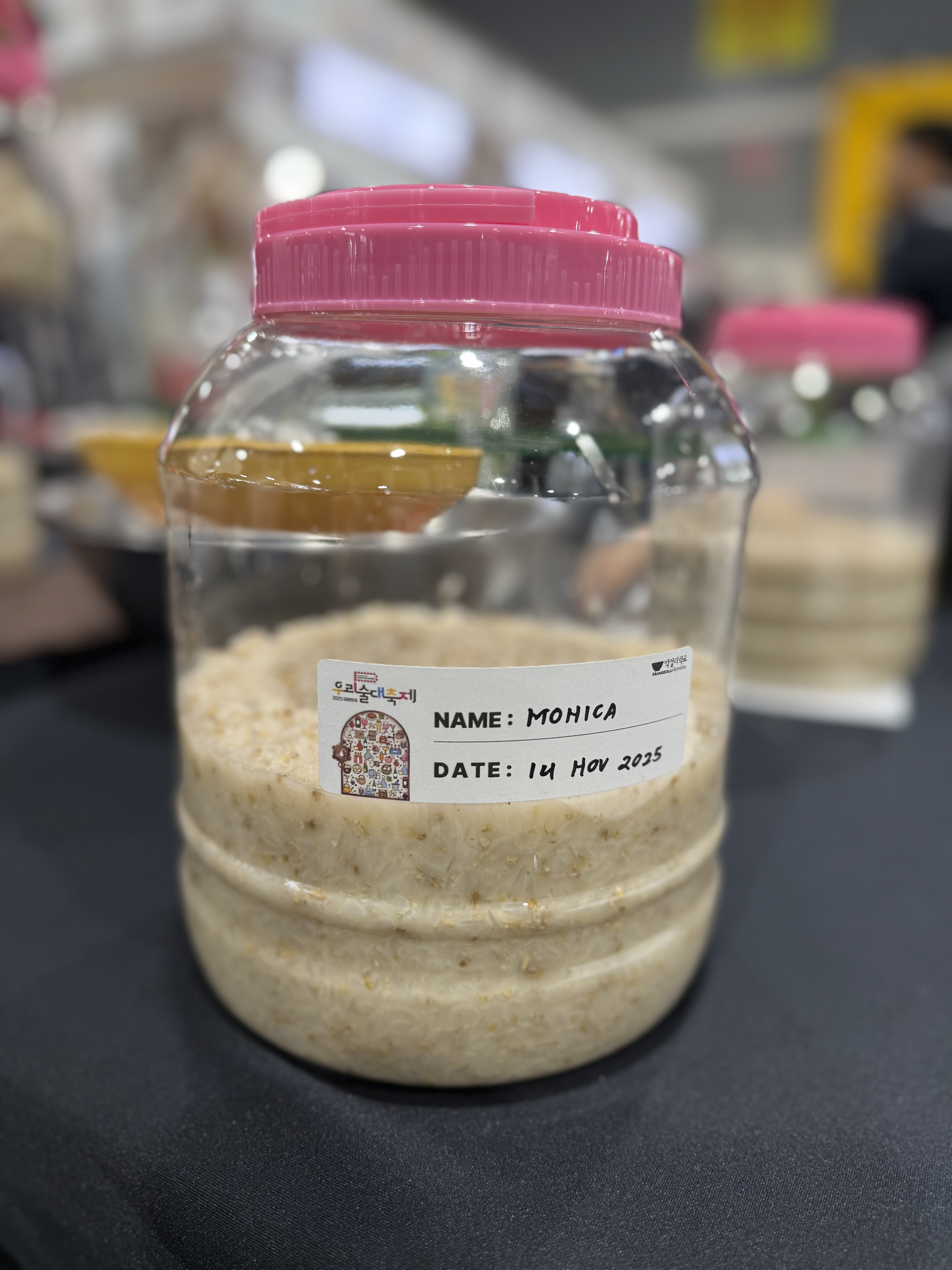 Tasting various of Makgeoli